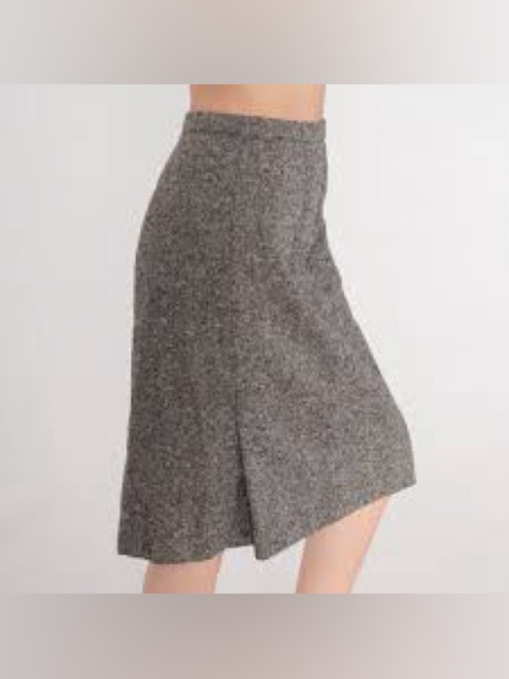 Talbots Grey Tweed Midi A-Line Skirt